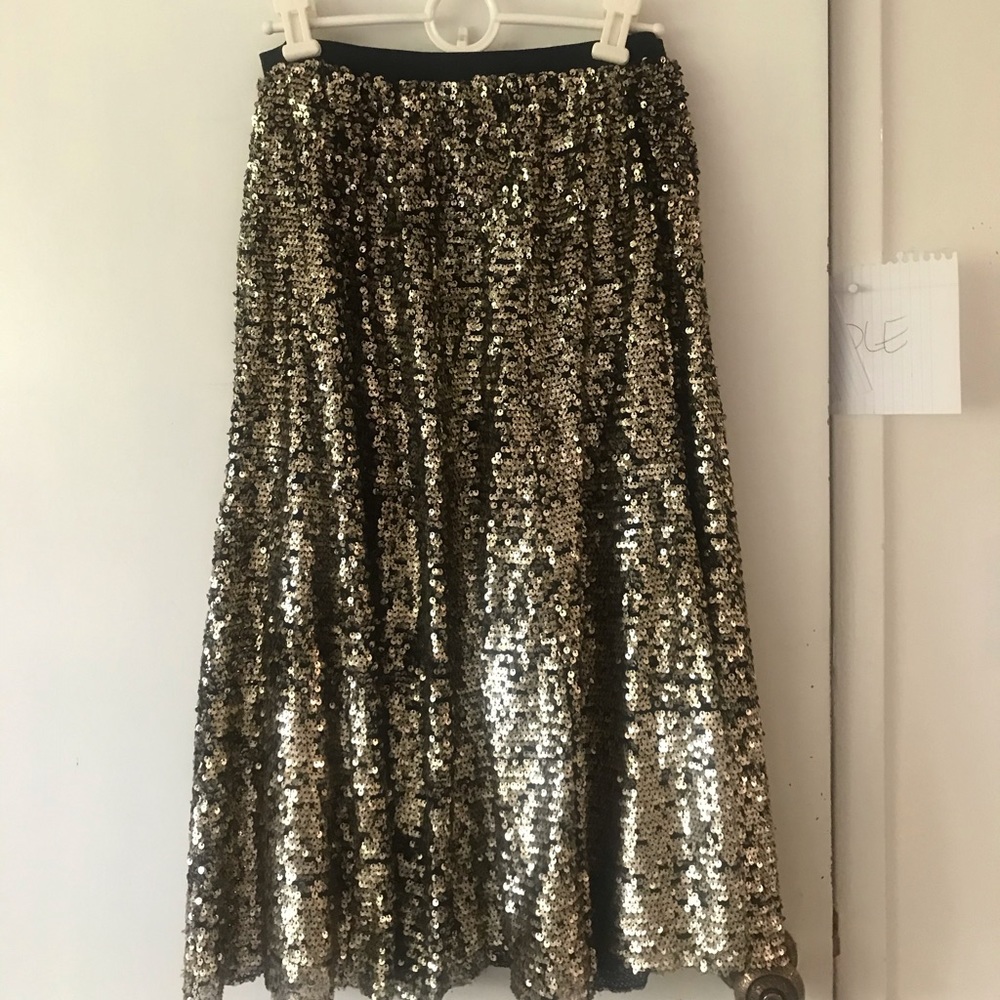 Anthropologie sequin skirt